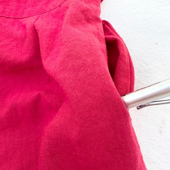 WHITE CLOSET Cotton blend Red Jumpsuit Sz Medium - Picture 5 of 12